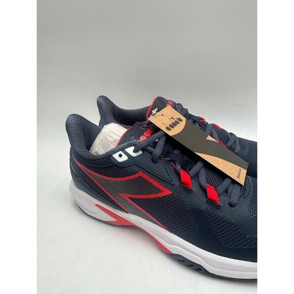 Diadora Trofeo 2 AG PKL NEW Men's Athletic Shoe Blue/Red/White US Size 8 - Picture 3 of 10
